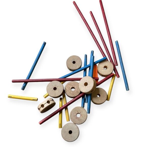 VINTAGE 1960’s Big TINKER TOYS Construction Set For Little Hands - Picture 5 of 6